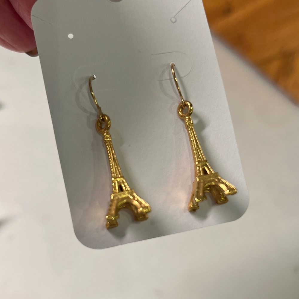 Gold Eiffel Tower Earrings